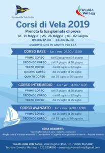 Scopri di più sull'articolo Circolo della Vela Sicilia – Corsi di Vela Estivi 2019