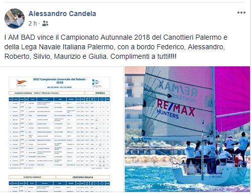 Al momento stai visualizzando I AM A BAD di Alessandro Candela (CVS) vincitore del Campionato Invernale del Sabato 2018, ma non solo, perché il CVS  ….