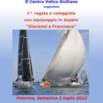 1^ regata e veleggiata con equipaggio in doppio “Giovanni e Francesca” 2023